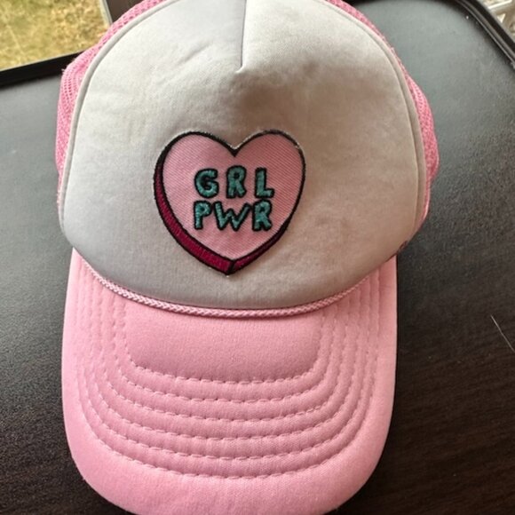 Mother Trucker Hat Co, Girl Power Pink Trucker Hat One Size - Picture 2 of 7